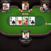 How does the betting round work in a poker game?